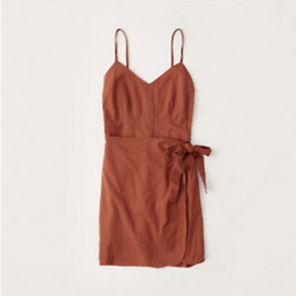 Orange Wrap Dress